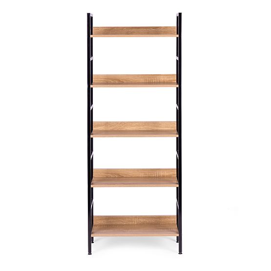 Tall Loft Shelf 5 Shelves Metal MDF ModernHome