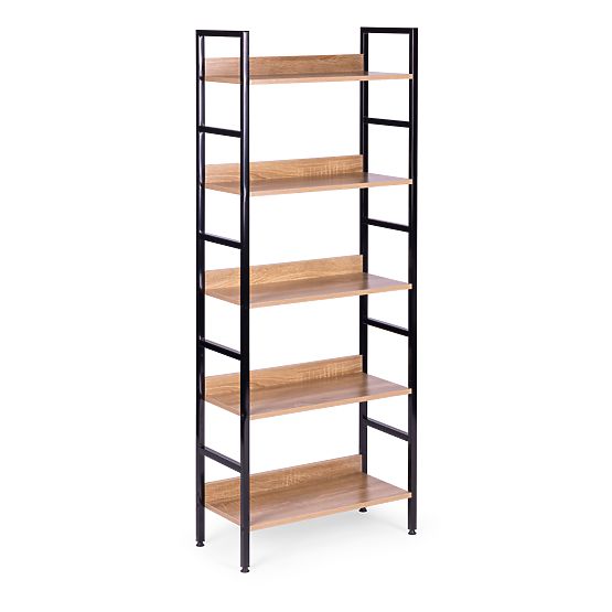 Tall Loft Shelf 5 Shelves Metal MDF ModernHome