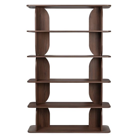 Tall Loocky Shelf, Rounded, Warmia Walnut