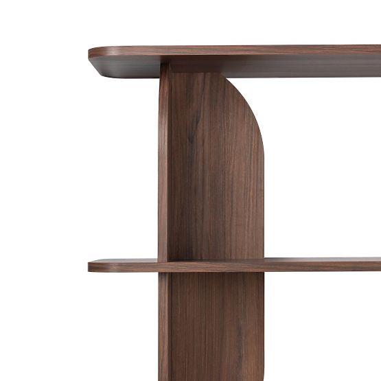 Tall Loocky Shelf, Rounded, Warmia Walnut