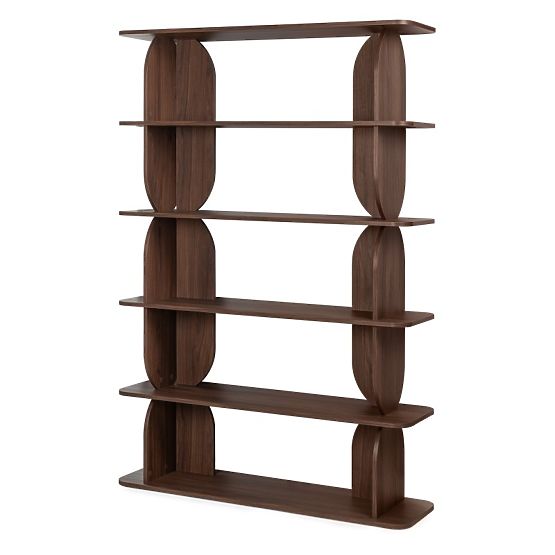Tall Loocky Shelf, Rounded, Warmia Walnut