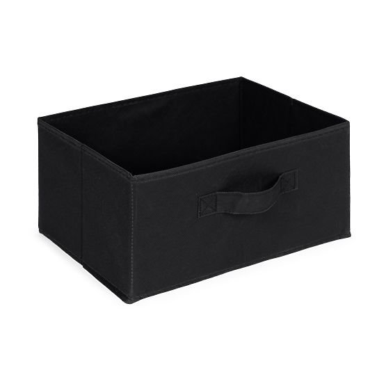 Textile Cabinet Shelf Organizer with Removable Baskets 3 Levels Loft Black ModernHome