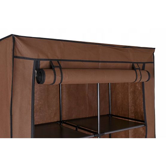 Textile Cabinet with 6 Shelves Mira - Dark Brown