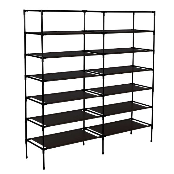 Textile Shoe Cabinet Gabi - Checkered