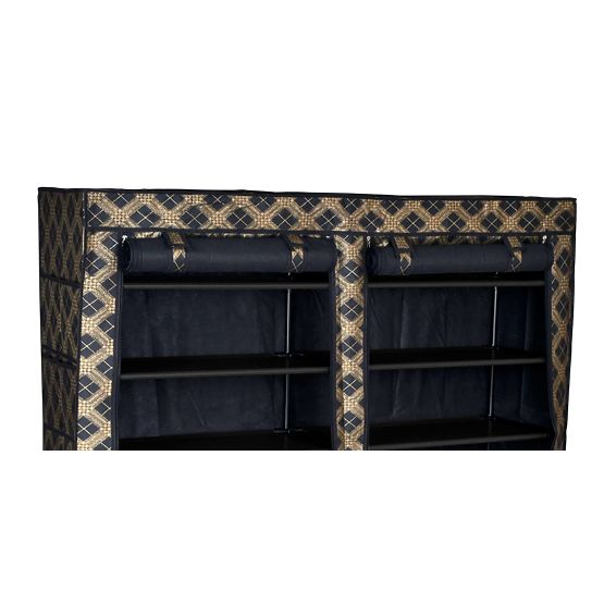 Textile Shoe Cabinet Gabi - Checkered