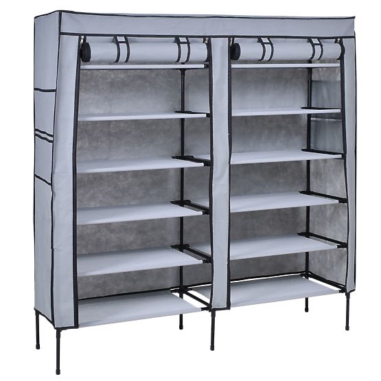Textile Shoe Cabinet Gabi - Grey