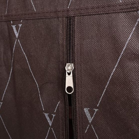 Textile Shoe Cabinet Vitto - Brown