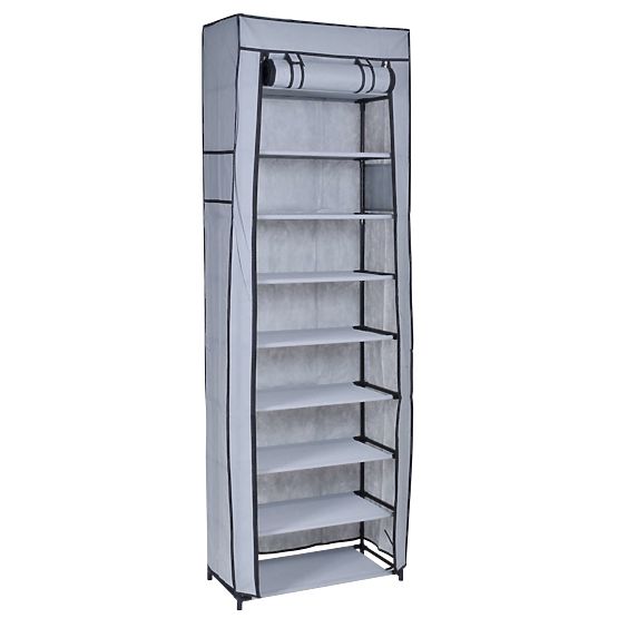 Textile Shoe Rack Lea Grey