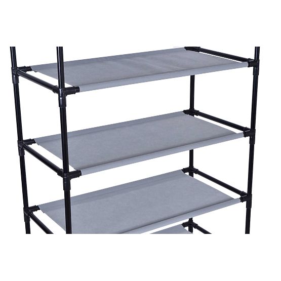 Textile Shoe Rack Lea Grey