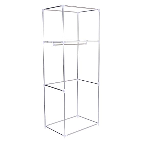 Textile Wardrobe with Shelf Fela - Beige