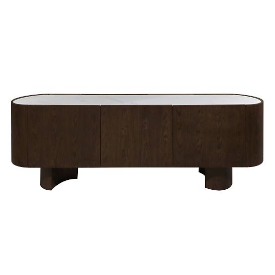 Three-Door Sideboard Coria, Dark Walnut/Spiek