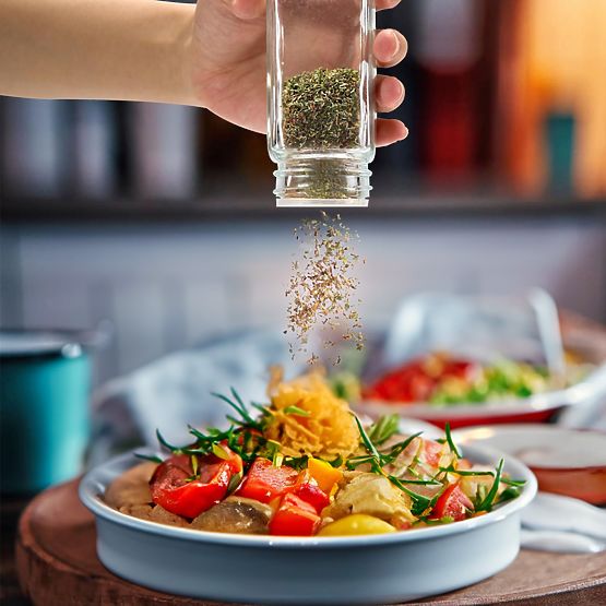 Tiered Spice Rack ENELDO 24 Jars + 72 Labels