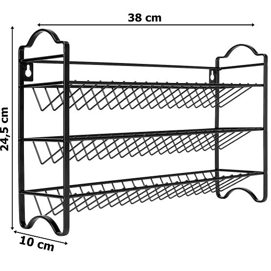 Tiered Spice Rack ENELDO 24 Jars + 72 Labels