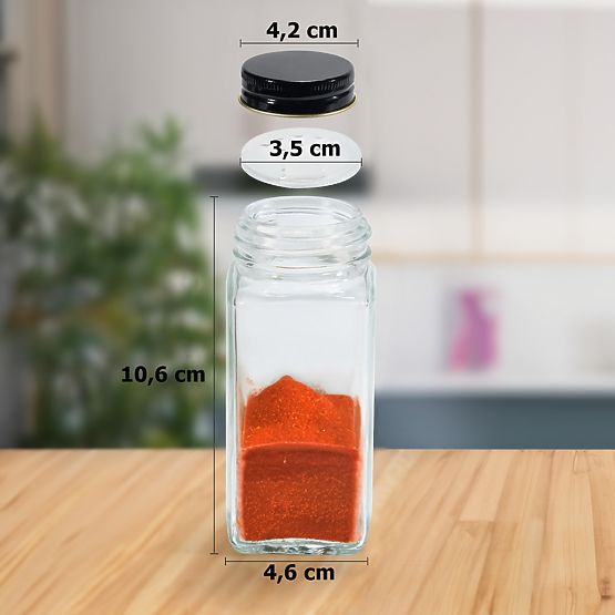 Tiered Spice Rack ENELDO 24 Jars + 72 Labels