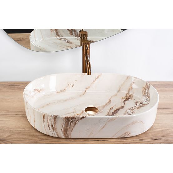 Timeless Countertop Basin Rea Nadia 60 Marrone