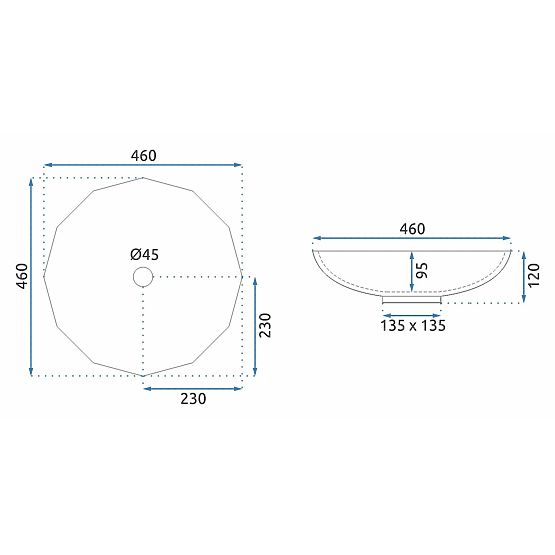 Timeless REA ARCTIC BLACK Washbasin