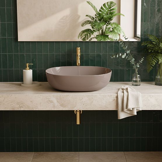 Timeless Rea Lisa Beige Shiny Washbasin