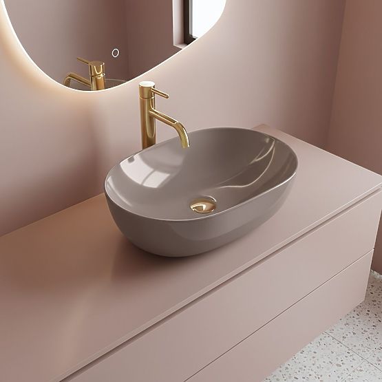 Timeless Rea Lisa Beige Shiny Washbasin