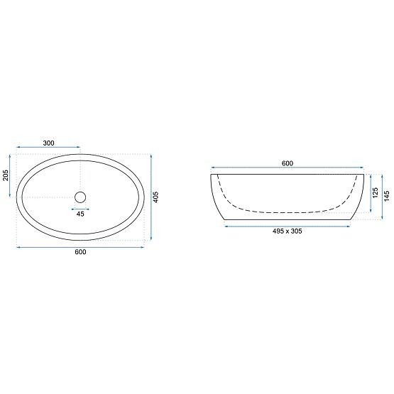 Timeless Rea Meryl Black / Gold Washbasin