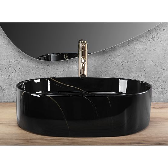 Timeless Rea Nadia 50 Black Stone Sink