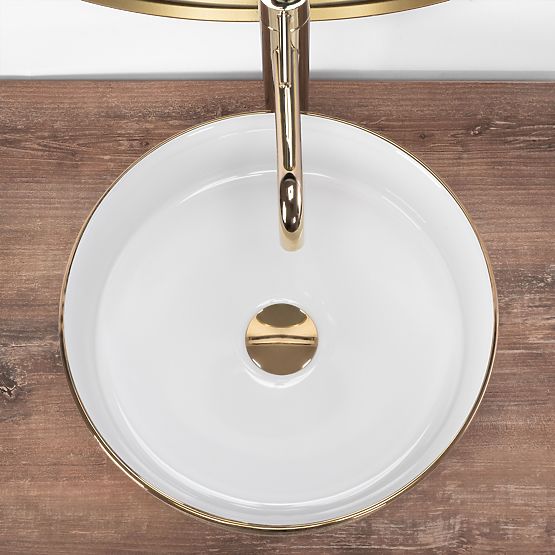 Timeless Rea Sami Brush Gold Washbasin