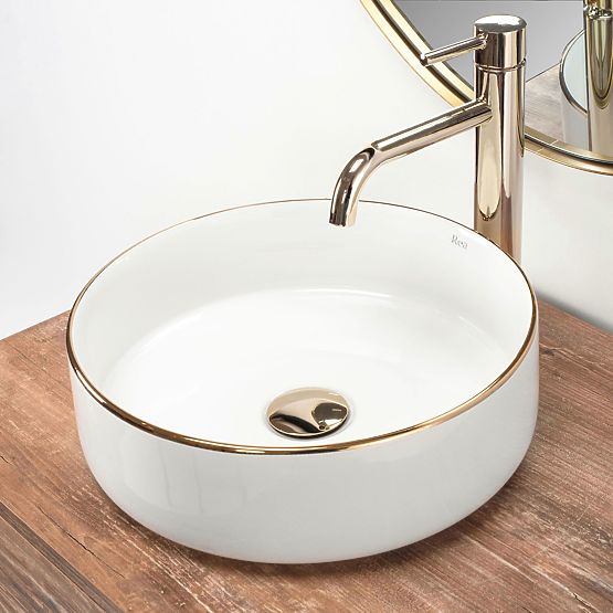Timeless Rea Sami Gold Edge Washbasin