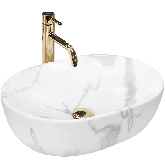 Timeless Washbasin REA Amelia Marmo Shiny