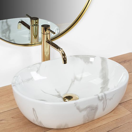 Timeless Washbasin REA Amelia Marmo Shiny