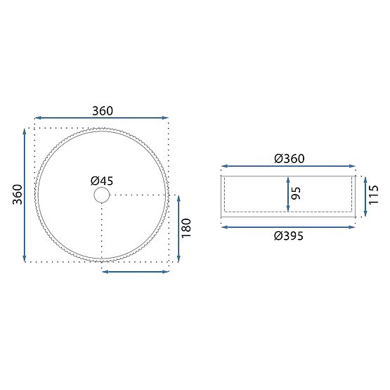 Timeless Washbasin Rea Ingrid 36 Black