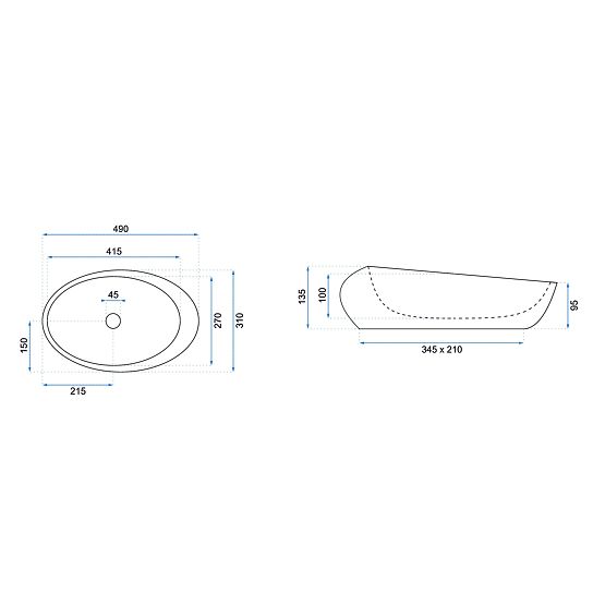 Timeless Washbasin Rea Roxy C Stone L.GREY