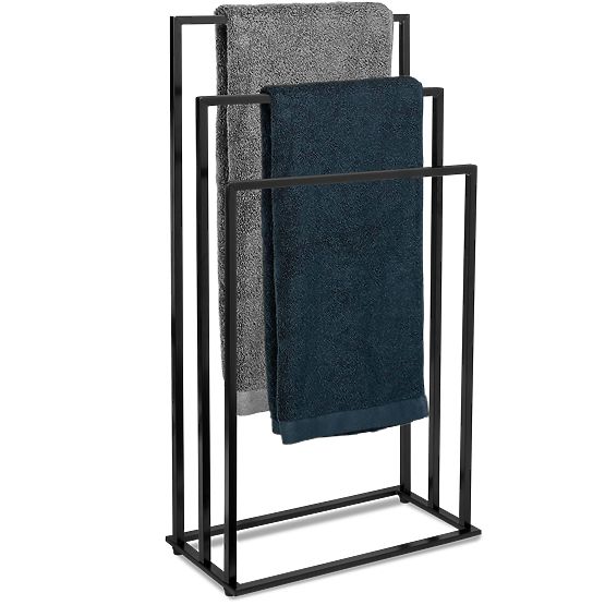 Tire Black Towel Stand with 3 Arms