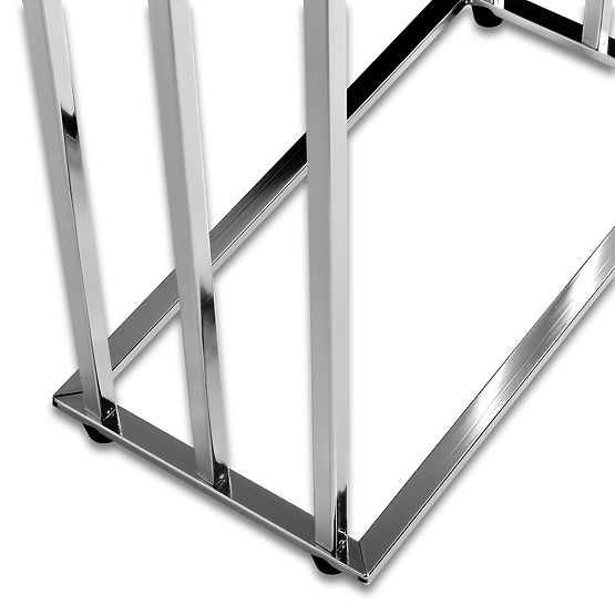 Tire Chrome 3-Arm Towel Rack Stand