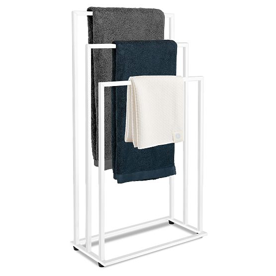 Tire White Towel Stand with 3 Arms