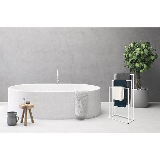 Tire White Towel Stand with 3 Arms