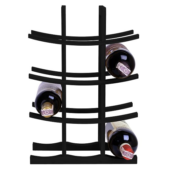 Todgar Black Bamboo Wine Rack