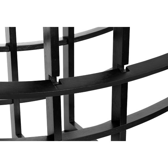 Todgar Black Bamboo Wine Rack