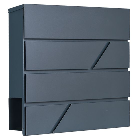 Tove Letter Mailbox with Newspaper Holder Anthracite