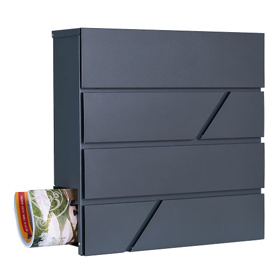 Tove Letter Mailbox with Newspaper Holder Anthracite