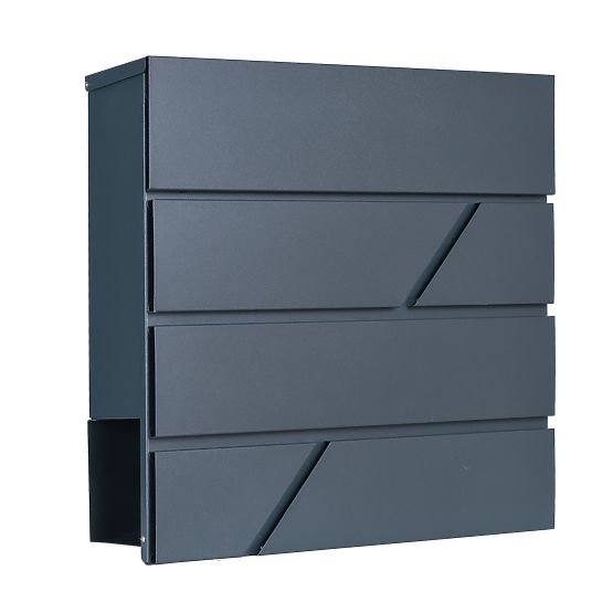 Tove Letter Mailbox with Newspaper Holder Anthracite