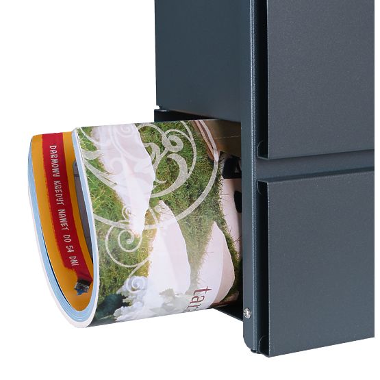 Tove Letter Mailbox with Newspaper Holder Anthracite