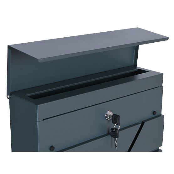 Tove Letter Mailbox with Newspaper Holder Anthracite