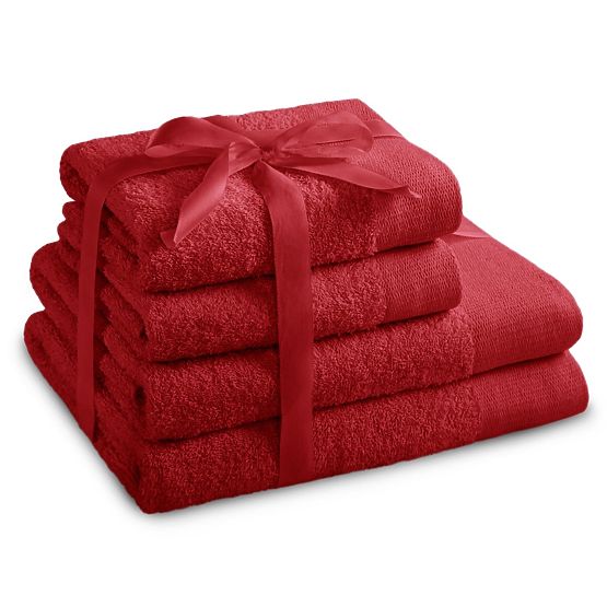 Towel AMARI - AMELIAHOME color red classic style 2*70x140+2*50x100 AmeliaHome
