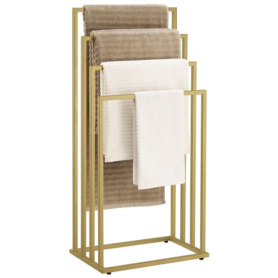 Towel Stand 4 Rungs - Gold