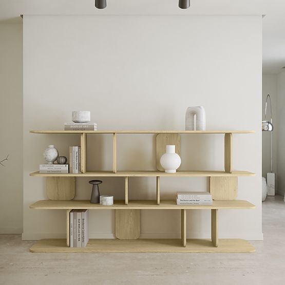 Tulumo Shelf 200 cm, Rounded, Cremona Torro Oak