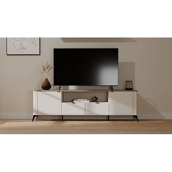 TV Cabinet CORDOBA 2S2S Cashmere Beige Oak Castello TV Cabinet 2 Drawers