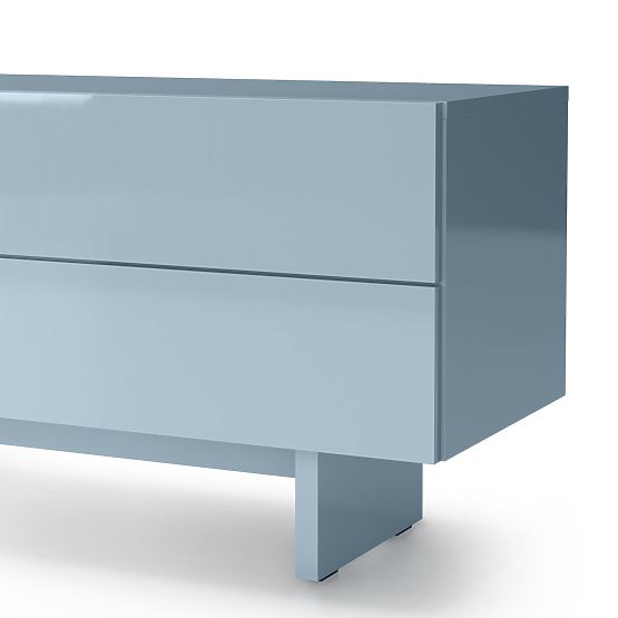 TV Cabinet Glim, Blue Smoke, Glossy