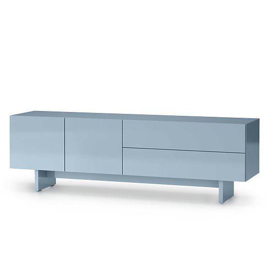 TV Cabinet Glim, Blue Smoke, Glossy