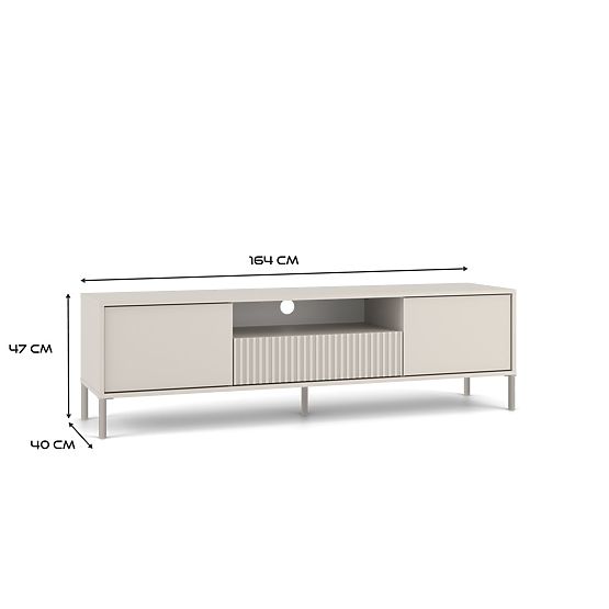 TV Cabinet KAMARO 160 Cashmere Grooved Front + Classic