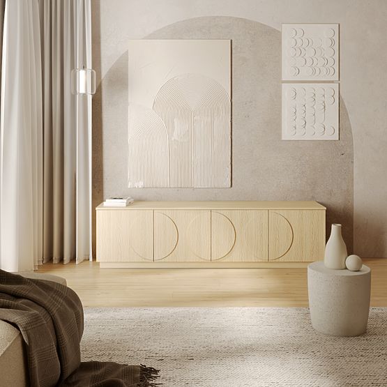 TV Cabinet Looneta Vicenza Oak, Arches