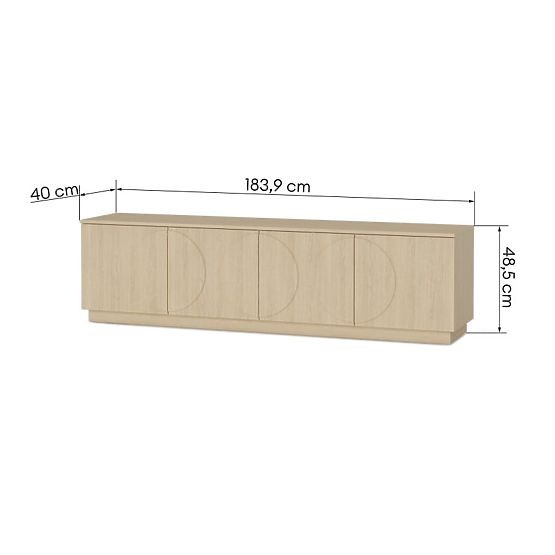TV Cabinet Looneta Vicenza Oak, Arches